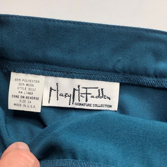 Mary McFadden Wool Blend Vintage Deadstock Midi Skirt Sz 14 NWT - Picture 9 of 13